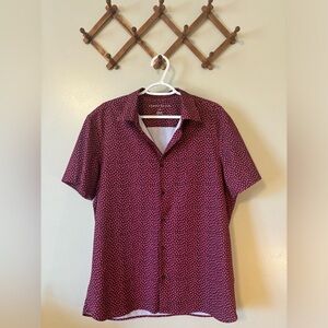 Perry Ellis slim fit stretch - Size L - red flower pattern
